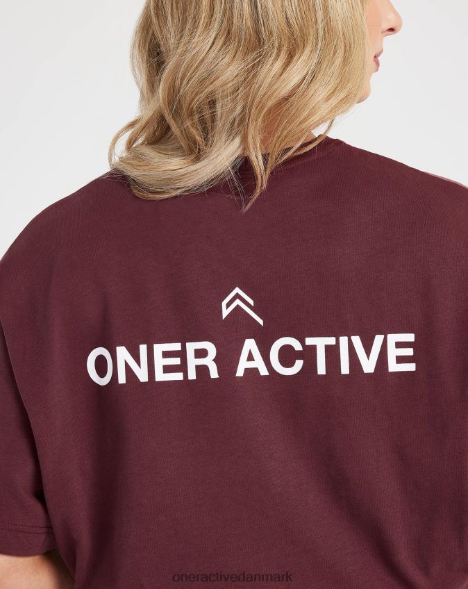 vasket palisander tøj X26NZ0563 Oner Active grafisk oversized kortærmet t-shirt