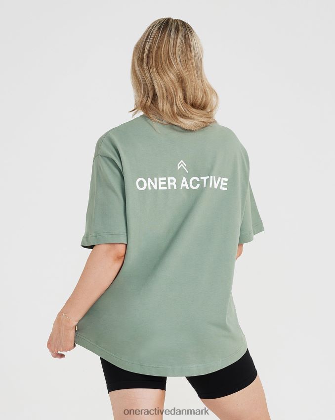 vasket salvie tøj X26NZ0561 Oner Active grafisk oversized kortærmet t-shirt