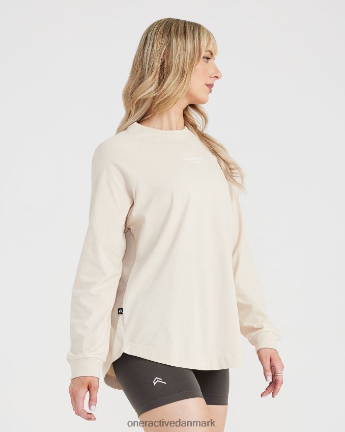 vasket sand tøj X26NZ0559 Oner Active grafisk oversized langærmet t-shirt