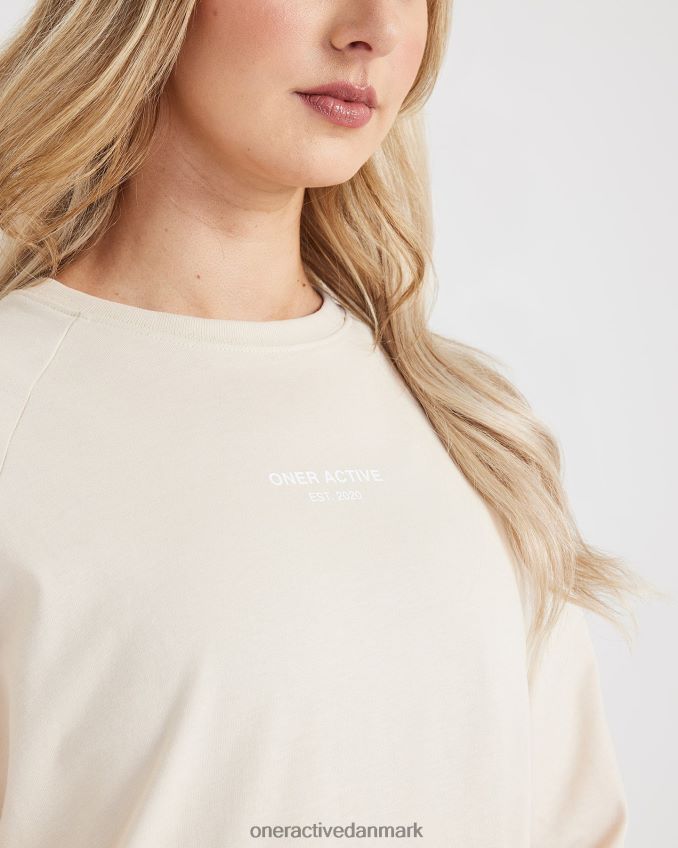 vasket sand tøj X26NZ0559 Oner Active grafisk oversized langærmet t-shirt