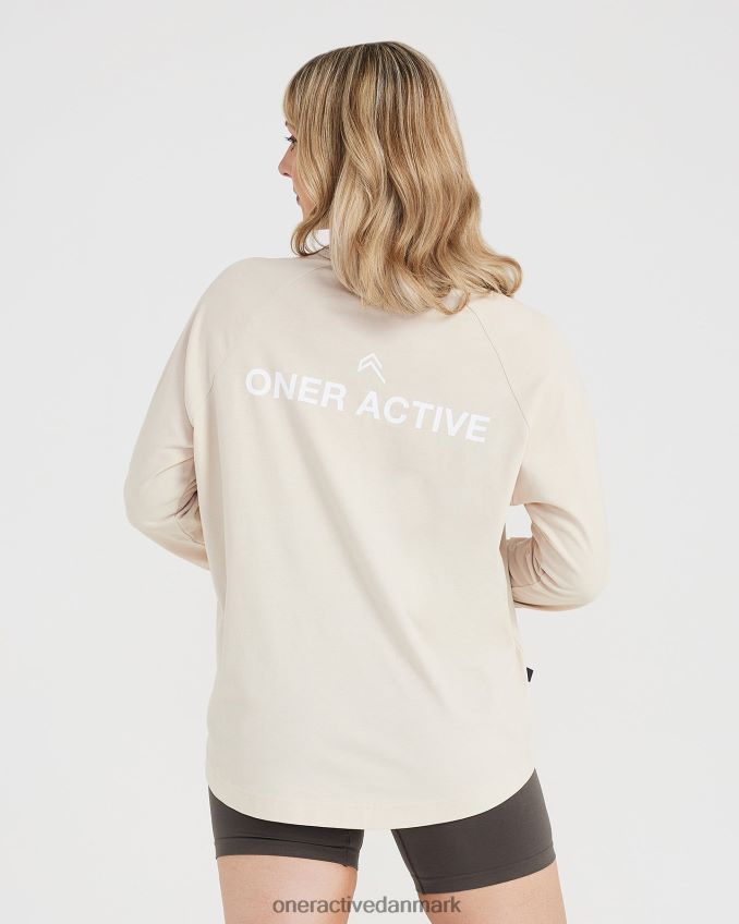 vasket sand tøj X26NZ0559 Oner Active grafisk oversized langærmet t-shirt