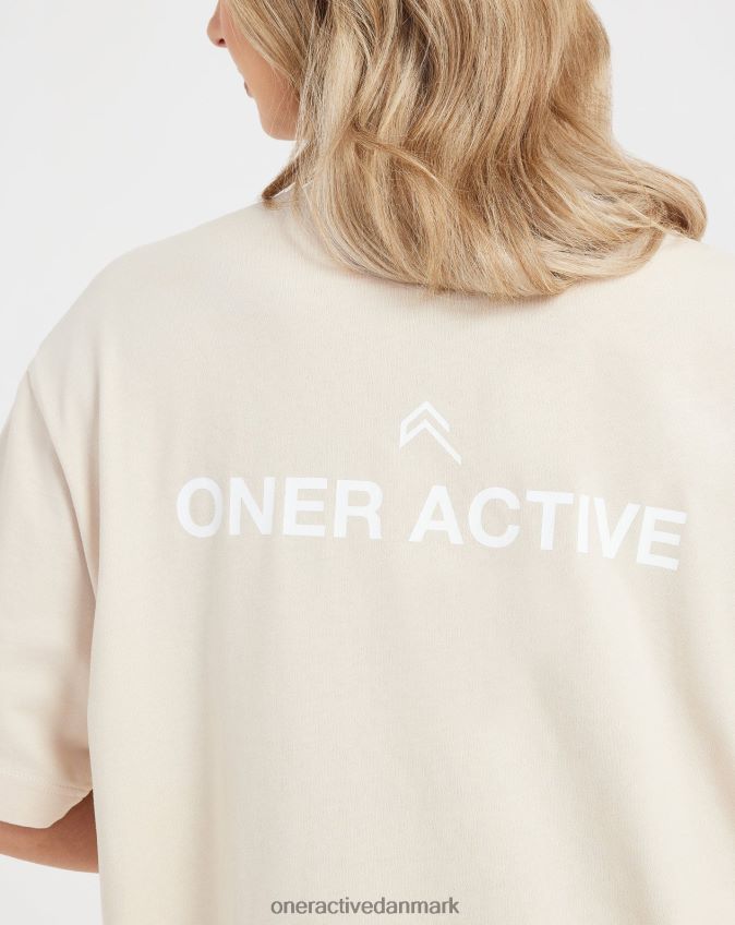 vasket sand tøj X26NZ0564 Oner Active grafisk oversized kortærmet t-shirt