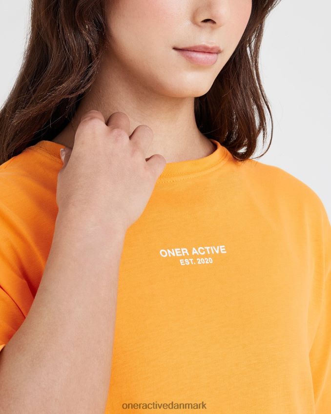 vasket solnedgang tøj X26NZ0540 Oner Active grafisk oversized kortærmet t-shirt