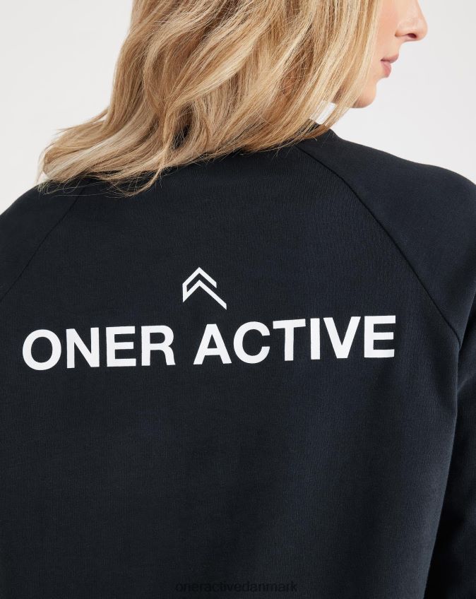 vasket sort tøj X26NZ0566 Oner Active grafisk oversized langærmet t-shirt