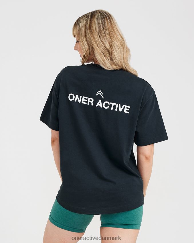 vasket sort tøj X26NZ0567 Oner Active grafisk oversized kortærmet t-shirt