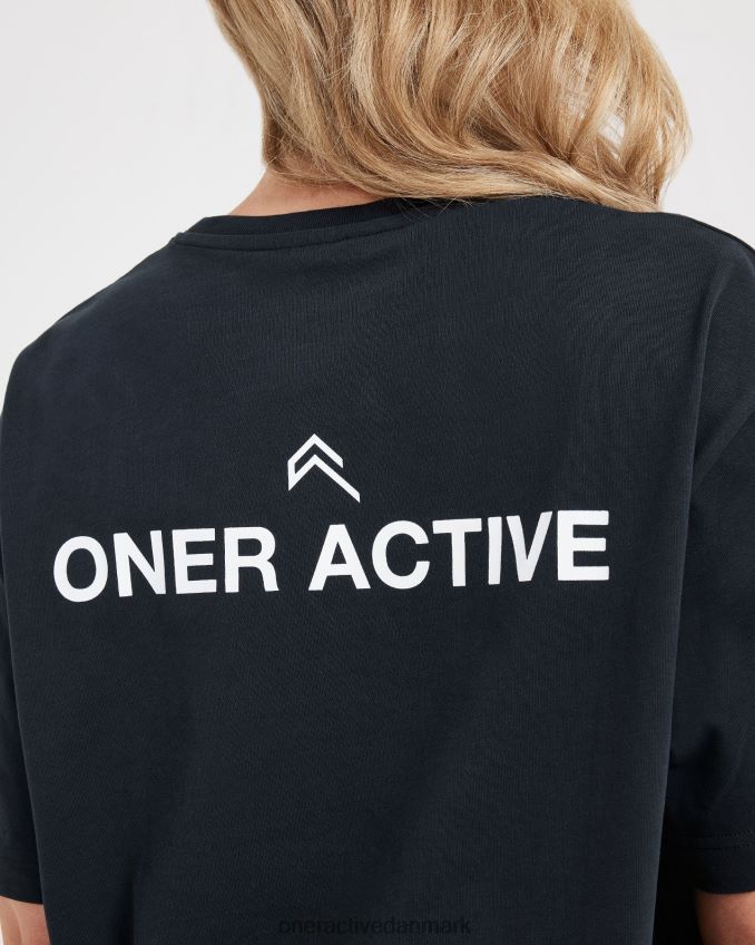 vasket sort tøj X26NZ0567 Oner Active grafisk oversized kortærmet t-shirt