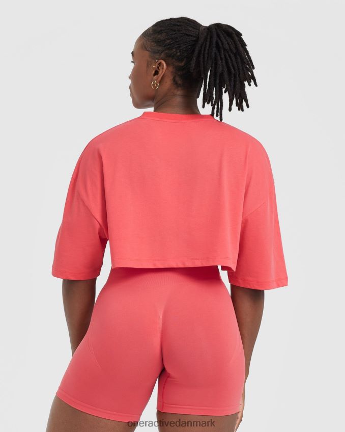 vasket sød rød tøj X26NZ0423 Oner Active klassisk afslappet letvægts t-shirt