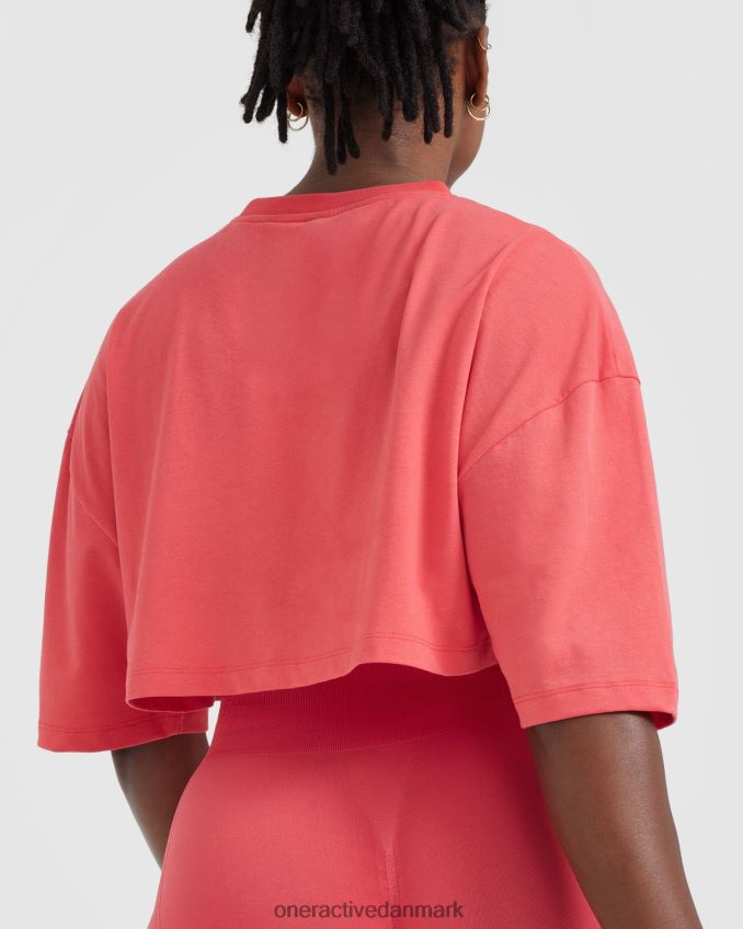 vasket sød rød tøj X26NZ0423 Oner Active klassisk afslappet letvægts t-shirt